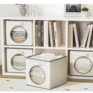Boîte de <span class=keywords><strong>rangement</strong></span> pliable pour produits pour bébés en tissu Oxford avec étiquette privée personnalisée, boîte de <span class=keywords><strong>rangement</strong></span> carrée pour enfants, organisateur de jouets - Product Image 3