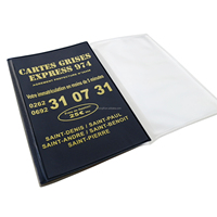 Logo personnalisé PVC 3 titulaire de permis de conduire pliant porte-document d'immatriculation de voiture porte-monnaie en papier auto