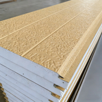 Paneles de Espuma para Paredes Exteriores Prefabricados Ligeros, Paneles Sándwich de Espuma Rígida EPS, Efecto de Alto Brillo para Exteriores de Edificios Modernos
