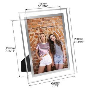 Cadres <span class=keywords><strong>photo</strong></span> <span class=keywords><strong>en</strong></span> <span class=keywords><strong>verre</strong></span> transparent <span class=keywords><strong>en</strong></span> cristal, créatifs et personnalisés, pour photos 4x6, 5x7, 8x10, vente <span class=keywords><strong>en</strong></span> gros - Product Image 4