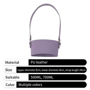 Support de Gobelet en Cuir Personnalisé Imprimé, Portable et Réglable, pour Femmes - Vente en Gros - Product Image 4