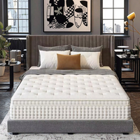 Matelas hybride à ressorts ensachés compressé sous vide double zone, confortable et économique, pour la maison et l'école, livré en boîte