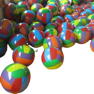 Pvc <b>Inflatable</b> Beach Ball 30Cm Transparent With Beads For Children And Teenagers Resort Hotel Use - Product Image 5