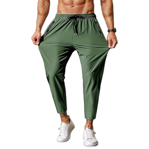 Pantalones Deportivos Casuales para Hombre, de Cintura Media, con Cordón Elástico, Bolsillos, Transpirables, de Secado Rápido, Ligeros, de Poliéster, para Correr y Trotar - Product Image 1