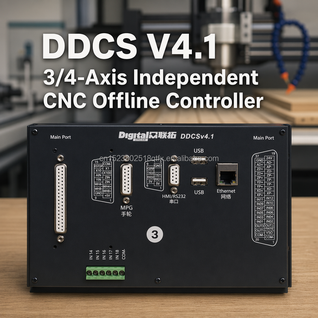 JLE CNC TECH DDCS V3.1 Offline CNC Controller 3/4 Axis Standalone Motion Controller USB Interface