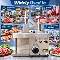 Machine à trancher la viande commerciale, machine à couper le bœuf frais, le porc, l'agneau, équipement automatique de découpe de viande pour boucherie, restaurant