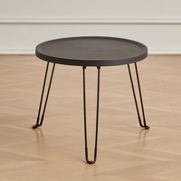 Table basse pliable en plastique au design moderne avec un simple rangement latéral, mini table pour salon, chambre à coucher