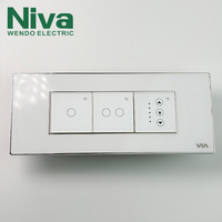 Interrupteur tactile intelligent Niva Luxury Acrylic Modern Panel, commande par application WiFi, 1 gang, norme universelle, garantie 5 ans, installation facile