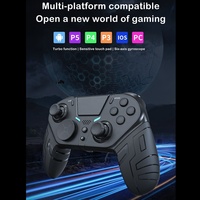 CoolRabbie Nouvelle manette de jeu multiplateforme avec logo personnalisé, joystick, manette de jeu PC, manette de jeu sans fil BT pour Ps4/P3