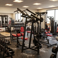 Machine professionnelle à charge de plaques pour tirage frontal et tirage latéral, équipement d'entraînement dorsal pour salle de sport, avec poignée large et siège réglable