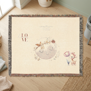 Coperta in Flanella e Lana Americana di Lusso su Misura con Grafica Floreale Lunare, Morbida al Tatto - Product Image 2