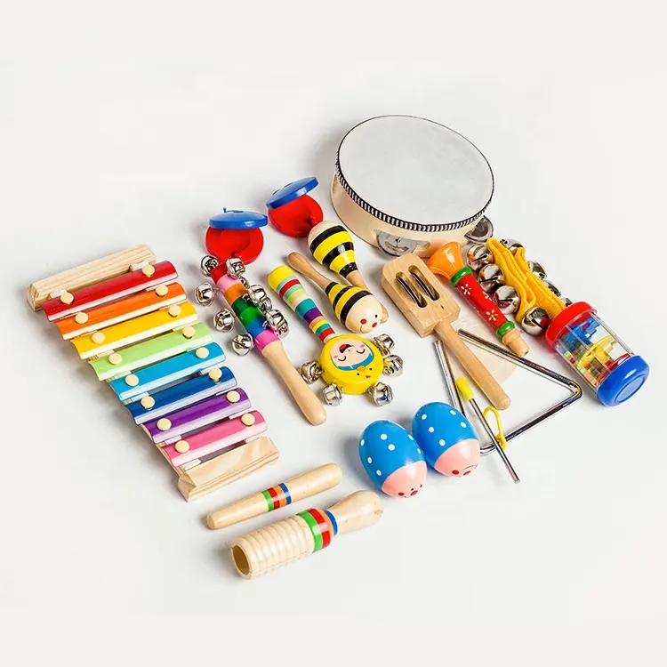 Hot Selling Educational Wooden Musical Toy toddler toys musical instruments with Backpack for Kids