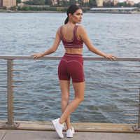 Ensembles de yoga Butt Scrunch pour femmes, ensembles d'entraînement 2 pièces, logo personnalisé, vêtements de sport anti-transpiration, tenue de fitness, tenue de Pilates, survêtement