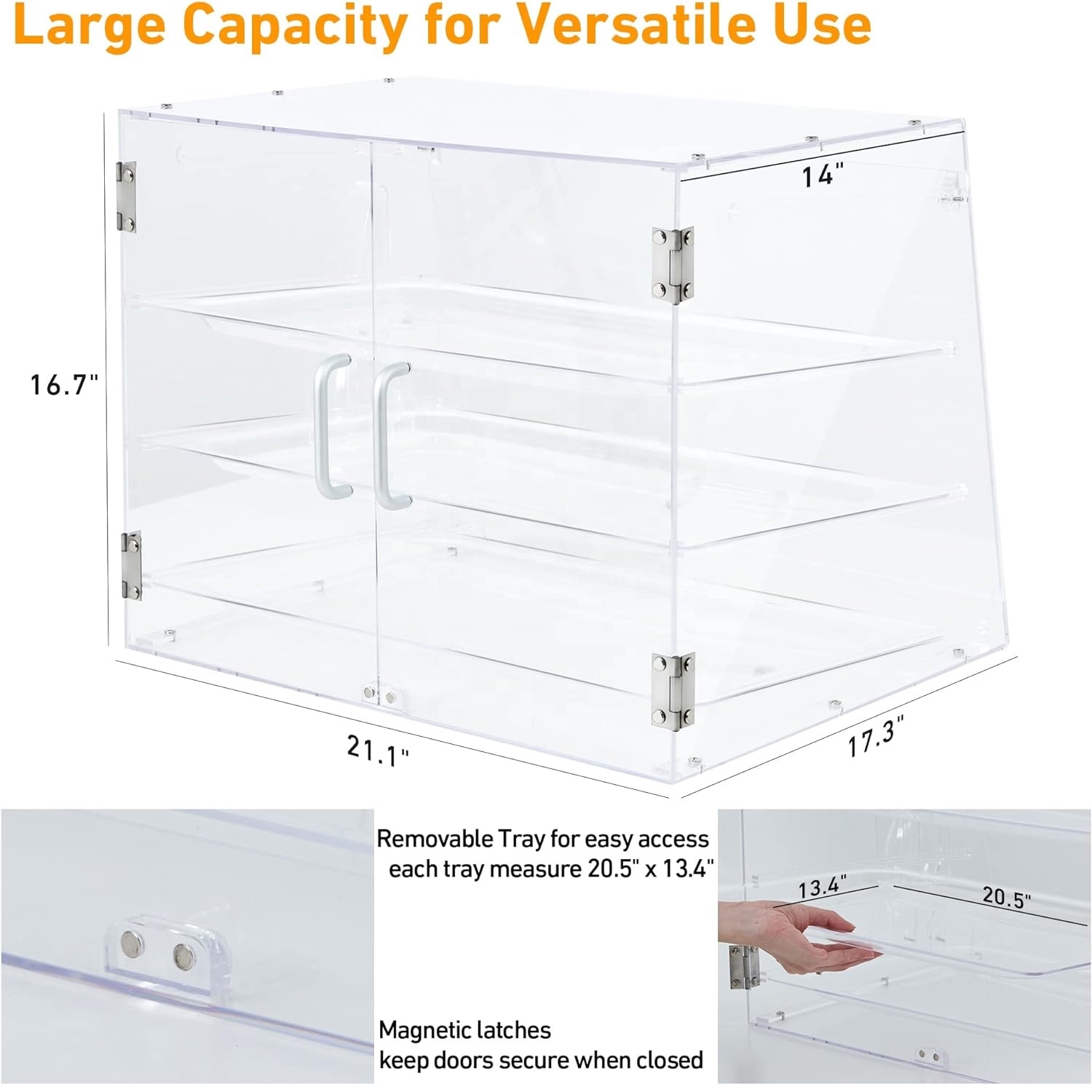 Porte Pâtisserie 3 Étages Acrylique Transparent – Stand Dessert Alimentaire