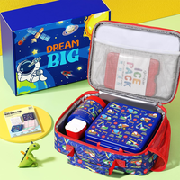 Promotion d'usine OEM ODM : Boîte à lunch réutilisable à 4 compartiments, mignonne, sans BPA, avec cuillère et fourchette