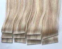 Extensions de cheveux naturels Remy russes européens bruts, alignés sur les cuticules, à bandes adhésives, pour la vente en gros, extensions de cheveux humains Balayage