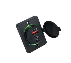 Chargeur de voiture/camion double USB 12V PD QC3.0 à charge rapide, certifié CE FCC, résistant aux flammes - Product Image 1