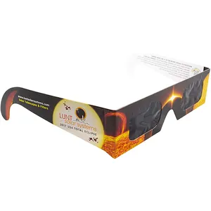 ISO 12312-2 Certified Solar Eclipse Glasses Chile Kunden spezifisches Design Solar Eclipse Viewing Paper Glasses