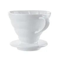 ถ้วยดริปกาแฟเซรามิกสำหรับ1-4ถ้วย,ถ้วยกรองกาแฟดริปแบบถาวร V60ขาตั้งแยกต่างหากสำหรับเครื่องชงกาแฟ