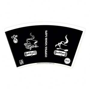 Material de Papel para Vasos de Café, Abanicos de Papel para Vasos de Bebidas Calientes - Product Image 2
