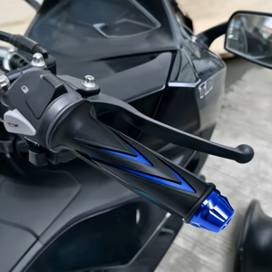 Manopole per Manubrio <span class=keywords><strong>Moto</strong></span> RSP in Lega di Alluminio, Gomma Morbida Antiscivolo, Comfort per Lato Sinistro 22mm, per Scooter e <span class=keywords><strong>Moto</strong></span> Stradali - Product Image 3