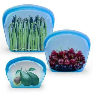 1000ML Nondeformable Food Grade Silicone Bag Simplify Storage Maximize Freshness Ideal for Packed Lunches Meal Prep Container