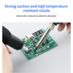 Bomba Desoldadora <span class=keywords><strong>de</strong></span> Doble Anillo, Extractor <span class=keywords><strong>de</strong></span> Soldadura Manual con Fuerte Succión para Eliminar Uniones <span class=keywords><strong>de</strong></span> Soldadura - Product Image 4