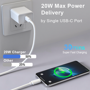 เครื่องชาร์จโทรศัพท์ PD 20W แบบสากล EU US UK ที่ชาร์จโทรศัพท์ USB แบบชาร์จเร็วสำหรับโทรศัพท์มือถือ - Product Image 2