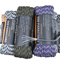 Cordon de parachute de survie haute résistance 550, 100 pieds, 7 brins intérieurs, noyau en nylon de 4 mm, pour la sécurité en extérieur