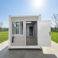 Prix d'usine Maison conteneur pliable personnalisée, Cabine préfabriquée étanche avec salle de bain humide/sèche et système vidéo, Vente en gros pour projets en gros volumes