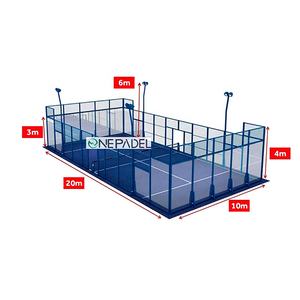 100% 뜨거운 딥 아연 도금 강철 기둥 클래식 padel 테니스 코트 10 + 년 품질 보증 로고 사용자 정의 - Product Image 2