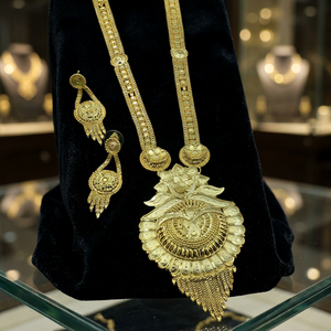 Collares Largos de Oro Micronizado de 14K, 18K y 24K al por Mayor, Conjunto de Joyería de Moda, Conjunto de Joyería con Diseño Floral Tradicional en Oro Micronizado - Product Image 2