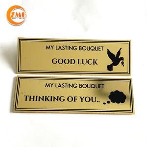 Plaques de logo métalliques autocollantes en acier inoxydable plaqué or de haute qualité en gros - Product Image 4