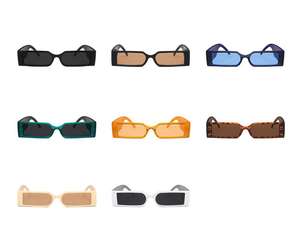 2024ラグジュアリーブランドデザイナーY2Kサングラスシックで狭いフレームメガネ工場供給メタルヒンジカスタムロゴ新しいヴィンテージスタイル - Product Image 5