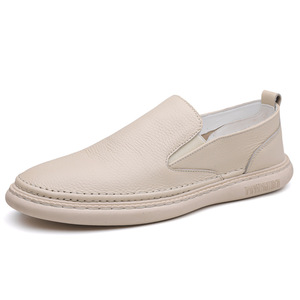 Mocasines de Cuero Vacuno para Hombre, Punta Redonda, Suela de Goma Suave, Forro de Cuero Genuino, Zapatos Estilo Casual - Product Image 5