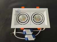 Plafonnier encastré LED rectangulaire blanc, simple, double ou triple tête, COB, carré, orientable, spot encastré