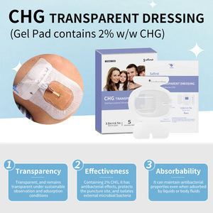 CHG Chlorhexidine Transparent Gel <b>Dressing</b> for PICC Central Venous Catheter Fixation, <b>Waterproof</b>, 1 Piece - Product Image 5