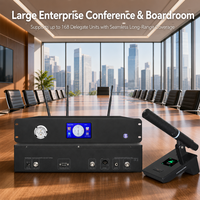 Système audio pour salle de réunion commerciale, sortie Dante extensible, enregistrement sur clé USB pour grand centre de conférence