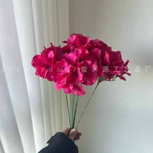 Flores Artificiales de Hortensia Junheyuan, Ramo de 5 Cabezas, Flor de Seda para Decoración de Techo de Boda, Arreglo de Pasillo - Product Image 2
