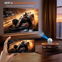 Mini projecteur portable CRE F1 LED Android 9 Coolita Linux 200 Lumens 4K Ready avec haut-parleurs intégrés, léger, pour home cinéma