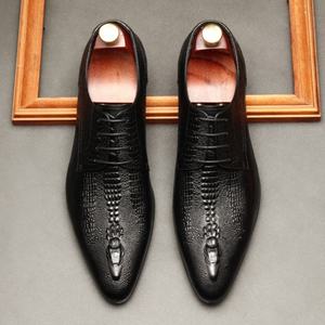 Zapatos Oxford de alta gama para hombre, para banquetes, fiestas y bodas, cómodos, de piel de vaca, duraderos, modernos, versátiles y casuales. - Product Image 4