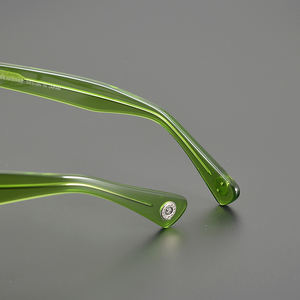 Plat rectangulaire à la mode vert écaille <span class=keywords><strong>de</strong></span> tortue jeune acétate coloré mode coréenne lunettes <span class=keywords><strong>de</strong></span> Prescription cadre lentille <span class=keywords><strong>de</strong></span> lunettes - Product Image 6