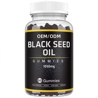 Suplemen Vitamin OEM Permen Jeli Minyak Biji Hitam Ekstrak Tumbuhan Perawatan Kesehatan Kulit Minyak Biji Hitam Permen Jeli Cold Pressed