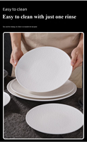Assiettes en mélamine réutilisables pour la maison, rondes, durables, de 7, 8, 9, 10, 11, 12 pouces, avec logo personnalisé, design classique, en bambou, 8 pouces