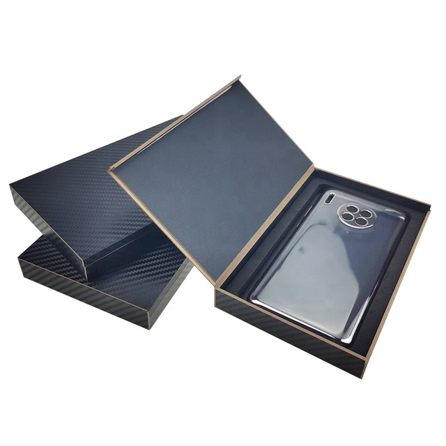 Custom Luxury Empty Magnetic Flip Box  With Evacustom Mobile Electronics Packaging Boxes iphone case Accessories Giftbox