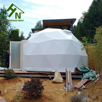 Rond de 6m gazebo en métal/camping de luxe ronde géodésique dôme tente à vendre