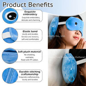Benutzer definierte tragbare Plüsch Tier Kalb faltbare stabile 2-in-1-Augenmaske für Geschäfts reisen - Product Image 3