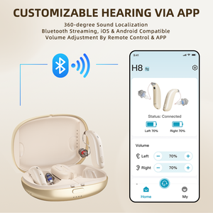 Audífonos Flysound Factory OEM de 50 Canales para Personas Mayores con Sordera, con Estuche de Carga y Función de Secado - Product Image 2