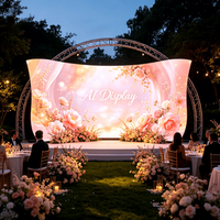 Écran LED incurvé flexible encastrable AI 8K IP65 étanche pour mur vidéo P1.5-P2 7680Hz pour exposition murale de musée