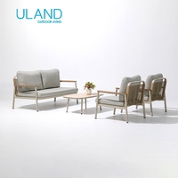 Ensemble de canapés d'extérieur en aluminium moderne Uland - Meubles de jardin de luxe pour hôtel et villa, pour la maison, la cour arrière et la terrasse